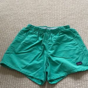 Patagonia Sea Foam green athletic shorts